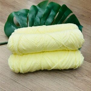 3 Soft Yellow Yarn Skeins 🧶